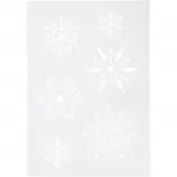 Schablone, Schneeflocken, A4, Blatt 210x297 mm, 1 Stk