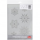 Schablone, Schneeflocken, A4, Blatt 210x297 mm, 1 Stk