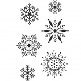 Schablone, Schneeflocken, A4, Blatt 210x297 mm, 1 Stk
