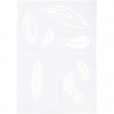 Schablone, Federn, A4, Blatt 210x297 mm, 1 Stk
