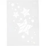 Schablone, Sterne, A4, Blatt 210x297 mm, 1 Stk