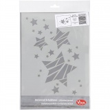 Schablone, Sterne, A4, Blatt 210x297 mm, 1 Stk