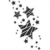 Schablone, Sterne, A4, Blatt 210x297 mm, 1 Stk