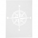 Schablone, Kompass, A4, Blatt 210x297 mm, 1 Stk