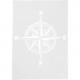 Schablone, Kompass, A4, Blatt 210x297 mm, 1 Stk