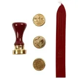 Siegel-Einsteigerset, Krone, Blume, franz.Lilie, D 18 mm, 1 Set