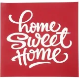 Siebdruck-Schablonen, home sweet home, Blatt 20x22 cm, 1 Bl.