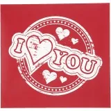 Siebdruck-Schablonen, I love you, Blatt 20x22 cm, 1 Bl.