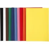 Velourpapier, A4, Blatt 210x297 mm, 140 g, Sortierte Farben, 10 Bl./ 1 Pck