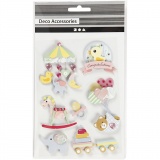 3D Sticker, Baby, H 25-70 mm, B 20-55 mm, Dicke 7 mm, 8 Stk/ 1 Pck