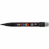 Posca Marker , PCF350, Strichstärke 1-10 mm, Pinsel, Schwarz, 1 Stk
