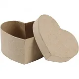 Herzförmige Schachtel, H 6 cm, Größe 11,5x11,5 cm, 1 Stk