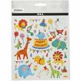 Sticker, Tier-Orchester, Blatt 15x16,5 cm, 1 Bl.