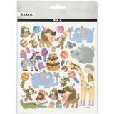 Sticker, Tier-Geburtstag, Blatt 15x16,5 cm, 1 Bl.