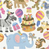 Sticker, Tier-Geburtstag, Blatt 15x16,5 cm, 1 Bl.