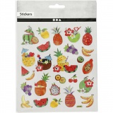 Sticker, Exotische Früchte, Blatt 15x16,5 cm, 1 Bl.