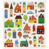 Sticker, Stadt, 15x16,5 cm, 1 Bl.