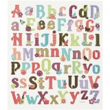 Sticker, Alphabet, Blatt 15x16,5 cm, 1 Bl.