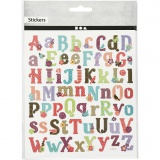 Sticker, Alphabet, Blatt 15x16,5 cm, 1 Bl.