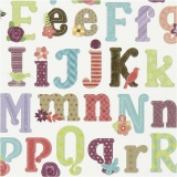 Sticker, Alphabet, Blatt 15x16,5 cm, 1 Bl.