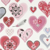 Sticker, Herzen, Blatt 15x16,5 cm, 1 Bl.