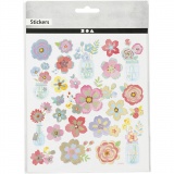 Sticker, Frühlingsblumen, Blatt 15x16,5 cm, 1 Bl.