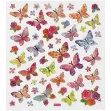 Sticker, Schmetterlinge, Blatt 15x16,5 cm, 1 Bl.