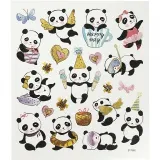 Sticker, Pandas, Blatt 15x16,5 cm, 1 Bl.