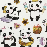 Sticker, Pandas, Blatt 15x16,5 cm, 1 Bl.