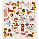 Sticker, Hunde, Blatt 15x16,5 cm, 1 Bl.
