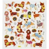 Sticker, Hunde, Blatt 15x16,5 cm, 1 Bl.