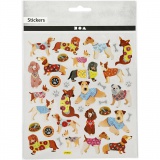 Sticker, Hunde, Blatt 15x16,5 cm, 1 Bl.