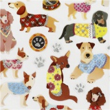 Sticker, Hunde, Blatt 15x16,5 cm, 1 Bl.