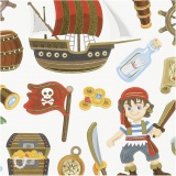 Sticker, Piraten, Blatt 15x16,5 cm, 1 Bl.