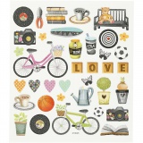 Sticker, Freizeit, Blatt 15x16,5 cm, 1 Bl.