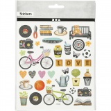 Sticker, Freizeit, Blatt 15x16,5 cm, 1 Bl.