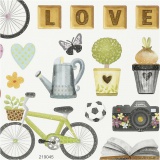 Sticker, Freizeit, Blatt 15x16,5 cm, 1 Bl.
