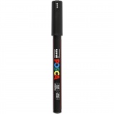Posca Marker , PC-1MR, Strichstärke 0,7 mm, extrafein, Schwarz, 1 Stk