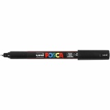 Posca Marker , PC-1MR, Strichstärke 0,7 mm, extrafein, Schwarz, 1 Stk