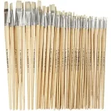 Nature Line Pinsel, Nr. 1+2+4+8+14+20, L 27,5-33 cm, B 5-19 mm, Flach, 64 Stk/ 1 Pck