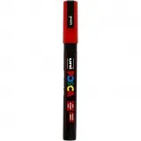 Posca Marker , Nr. PC-3M, Strichstärke 0,9-1,3 mm, fein, Rot, 1 Stk