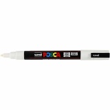 Posca Marker , PC-3M, Strichstärke 0,9-1,3 mm, fein, Weiß, 1 Stk