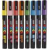 Posca Marker , PC-3ML, Strichstärke 0,9-1,3 mm, Glitter-Farben, 8 Stk/ 1 Pck