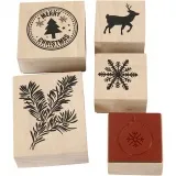 Deko-Stempel, Weihnachten, 5 sort./ 1 Pck