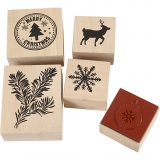 Deko-Stempel, Weihnachten, 5 sort./ 1 Pck