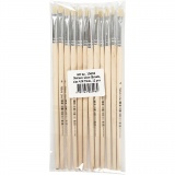Nature Line Pinsel, 4, L 18,5 cm, B 7 mm, Kurzer Griff, 12 Stk/ 1 Pck