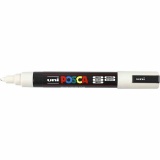 Posca Marker , PC-5M, Strichstärke 2,5 mm, Medium, Weiß, 1 Stk