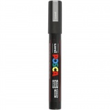 Posca Marker , PC-5M, Strichstärke 2,5 mm, Medium, Silber, 1 Stk