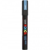 Posca Marker , PC-5M, Strichstärke 2,5 mm, Medium, Metallic-Blau, 1 Stk