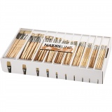 Nature Line Pinsel, 00+0+1+2+4+8+12+14+20+22, L 17,5-20,5 cm, B 3-22 mm, Flach, 10x12 Stk/ 1 Pck